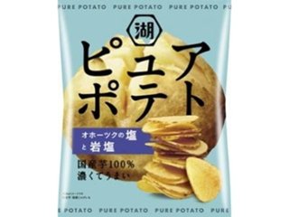 湖池屋 ピュアポテト オホーツクの塩と岩塩５５ｇ  ×12 【全国送料込】(沖縄・離島除く)の画像