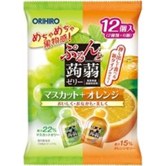 オリヒロプランデュ ぷるんと蒟蒻ゼリー マスカット＋オレンジ ×12の画像