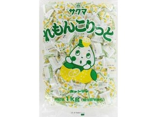 サクマ れもんこりっと（ピロー）１ｋｇ ×10 【全国送料込】(沖縄・離島除く)の画像