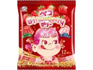 不二家 ペコＳｔｒａｗｂｅｒｒｙゼリー １２個  ×18 【全国送料込】(沖縄・離島除く)の画像