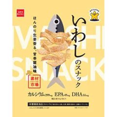 おやつカンパニー 素材市場いわしのスナック甘辛醤油味６１ｇ  ×24の画像