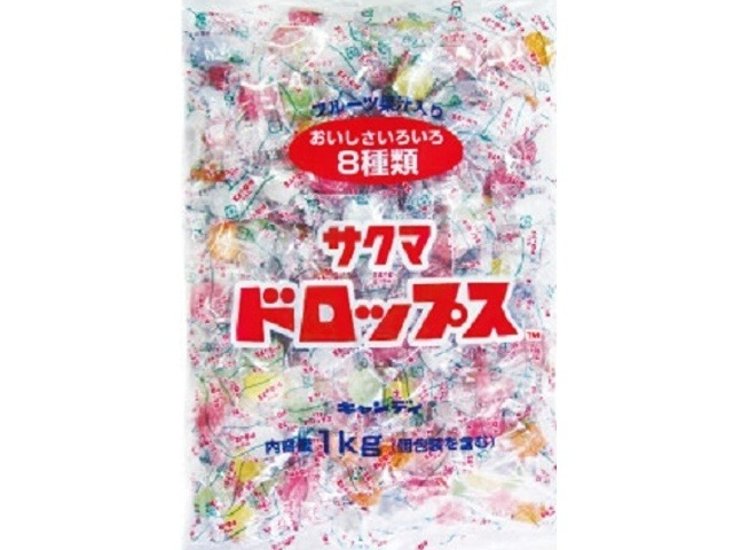 サクマ 袋入りドロップス １ｋｇ  ×1 【送料込】(一部地域別途)画像