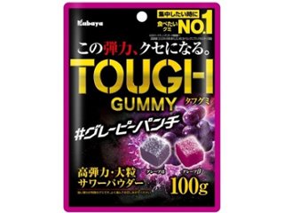 カバヤ タフグミ グレーピーパンチ１００ｇ ×6 【送料込】(一部地域別途)の画像