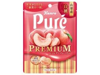 カンロ ピュレグミプレミアム 山梨産白桃５４ｇ   ×6 【送料込】(一部地域別途)の画像