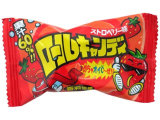 やおきん ロールキャンディストロベリー味 ２０ｇ ×24 【送料込】(一部地域別途)の画像
