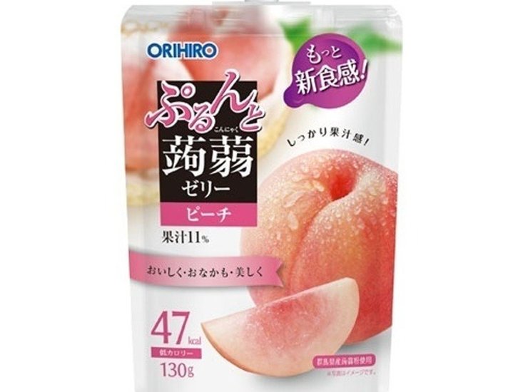 オリヒロプランデュ 蒟蒻ゼリーピーチ スタンディング ×8 【送料込】(一部地域別途)画像