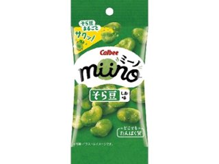 カルビー ｍｉｉｎｏそら豆しおスリムサイズ ２０ｇ ×18 【送料込】(一部地域別途)の画像