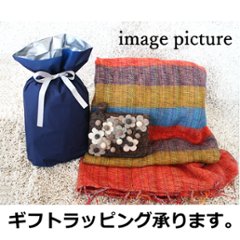 当店オリジナル＊起毛素材＊ランダムボーダー切り替え＊すっぽり包み込む＊大判ストール＊エスニック＊dandelion＊ネパール＊画像