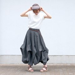 【自由にアレンジスカート】ファイン～Fine～360度＊全円＊どんなコーデも自由自在にアレンジ＊動くたびに美シルエット＊サーキュラースカート＊無地＊d-sk004画像