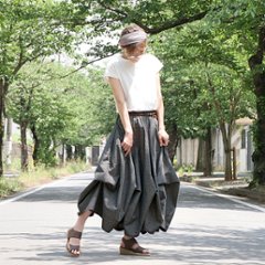 【自由にアレンジスカート】ファイン～Fine～360度＊全円＊どんなコーデも自由自在にアレンジ＊動くたびに美シルエット＊サーキュラースカート＊無地＊d-sk004画像