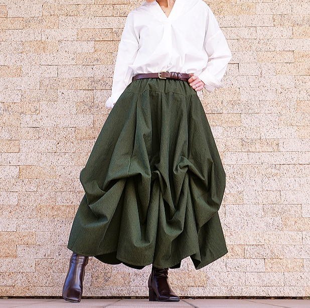 ★販売枚数1500枚突破★【自由にアレンジスカート】ベーシック～Basic～360度＊全円＊どんなコーデも自由自在にデザインができる＊動くたびに美シルエット＊サーキュラースカート＊無地＊d-sk001の画像