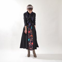 【再入荷】着丈2展開＊花刺繍柄＊贅沢に刺繍を施した大人上品＊切り替えロングスカート＊裏地付き＊d-sk007画像