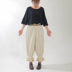 甘すぎないシンプルで可愛い＊見せたくなる手編みのかぎ編みフリル＊ドロワーズパンツ＊ペチコート＊ライトベージュ＊d-pn512画像