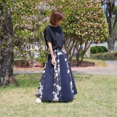  【自由にアレンジスカート】フラワー～flower～どんなコーデも自由自在にデザインができる＊変形＊バルーン＊立体ロングスカート＊d-sk2001画像