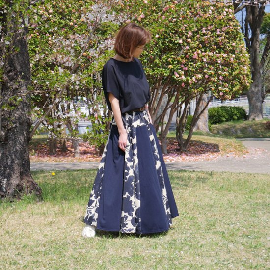  【自由にアレンジスカート】フラワー～flower～どんなコーデも自由自在にデザインができる＊変形＊バルーン＊立体ロングスカート＊d-sk2001画像