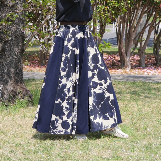  【自由にアレンジスカート】フラワー～flower～どんなコーデも自由自在にデザインができる＊変形＊バルーン＊立体ロングスカート＊d-sk2001画像