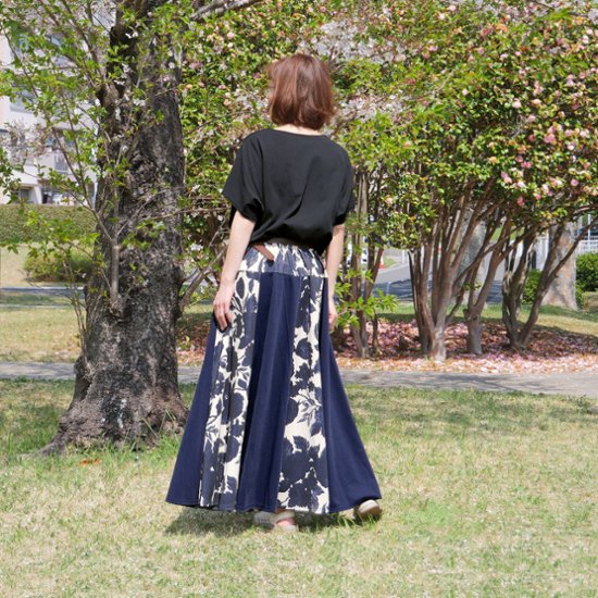  【自由にアレンジスカート】フラワー～flower～どんなコーデも自由自在にデザインができる＊変形＊バルーン＊立体ロングスカート＊d-sk2001画像