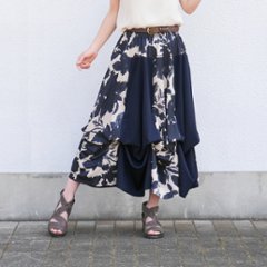  【自由にアレンジスカート】フラワー～flower～どんなコーデも自由自在にデザインができる＊変形＊バルーン＊立体ロングスカート＊d-sk2001画像
