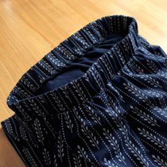 着丈2展開＊リーフライン柄＊ゆるやかなフレアAラインシルエット＊落ち感あるやわらかコットン素材＊スカート＊d-sk513画像