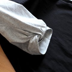 ふわりとひろがる袖の立体感を遊ぶ「ひねり袖 」＊ツートーンカラー＊大人カジュアルトップス＊カットソー＊d-tp017画像