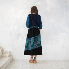 ふわりとひろがる袖の立体感を遊ぶ「ひねり袖 」＊ツートーンカラー＊大人カジュアルトップス＊カットソー＊d-tp017画像