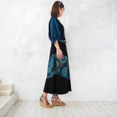 ふわりとひろがる袖の立体感を遊ぶ「ひねり袖 」＊ツートーンカラー＊大人カジュアルトップス＊カットソー＊d-tp017画像