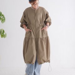 季節の変わり目にぴったり＊大人カジュアルに映える＊シルエットを調整できるドローコード＊ティアードジャケット＊d-jk3001画像