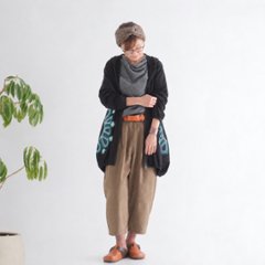 新色追加＊立体花刺繍が映える＊ゆったりバルーンシルエット＊ジップアップ＊ふんわりコットン＊フードパーカー＊羽織り＊d-jk518画像
