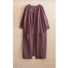 フロントオープン＊軽やか大人カジュアル＊シーズンレスに活躍＊綿素材＊ロング＊羽織り＊カーディガン＊画像