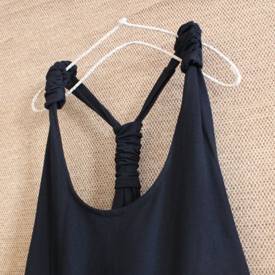 やさしい温もりと遊び心を添える＊手編みポケットがアクセント＊裏地フリース＊あたたか＊サロペットスカート＊ブラック＊d-dr004画像