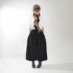 丸っこいシルエット＊どんなコーデにも相性抜群＊大人ナチュラルな無地＊バルーンワイドパンツ＊ブラック＊d-pn506画像