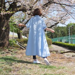 着丈2展開＊スキッパー襟＊こなれ感あるゆったりデザイン＊七分袖＊フレアワンピース＊無地＊d-dr2002画像