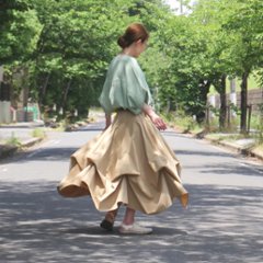 抜け感スキッパー襟＊軽やかドルマン＊楊柳風素材＊ゆったり体型カバー＊薄手ストレッチ＊ブラウス＊シャツ＊d-tp3015画像