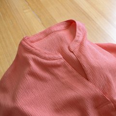抜け感スキッパー襟＊軽やかドルマン＊楊柳風素材＊ゆったり体型カバー＊薄手ストレッチ＊ブラウス＊シャツ＊d-tp3015画像