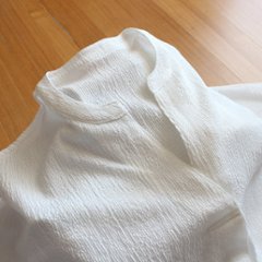 抜け感スキッパー襟＊軽やかドルマン＊楊柳風素材＊ゆったり体型カバー＊薄手ストレッチ＊ブラウス＊シャツ＊d-tp3015画像