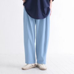さらり快適＊ゆったりワイドパンツ＊テーパードシルエット＊着丈2サイズ＊ストレッチ＊シワになりにくい＊d-pn3004の画像