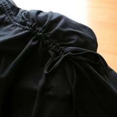 リーフ柄が映える＊重ね着風＊前開きデザイン＊ワイドパンツ＊ゆったり楽ちん＊すっきり見え＊個性的＊d-pn519画像