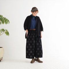ビッグシルエット＊裏面起毛＊7分袖＊ゆったりシャツジャケット＊ドルマン風＊綿素材＊d-tp503-w画像