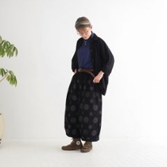 ビッグシルエット＊裏面起毛＊7分袖＊ゆったりシャツジャケット＊ドルマン風＊綿素材＊d-tp503-w画像