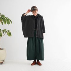 ビッグシルエット＊裏面起毛＊7分袖＊ゆったりシャツジャケット＊ドルマン風＊綿素材＊d-tp503-w画像