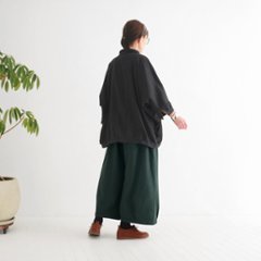 ビッグシルエット＊裏面起毛＊7分袖＊ゆったりシャツジャケット＊ドルマン風＊綿素材＊d-tp503-w画像