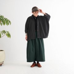 ビッグシルエット＊裏面起毛＊7分袖＊ゆったりシャツジャケット＊ドルマン風＊綿素材＊d-tp503-w画像