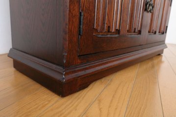 Oak leaded door bookcase画像