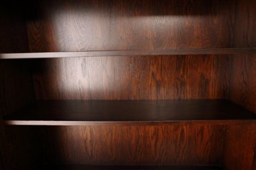 Oak leaded door bookcase画像