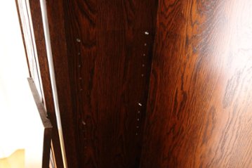 Oak leaded door bookcase画像