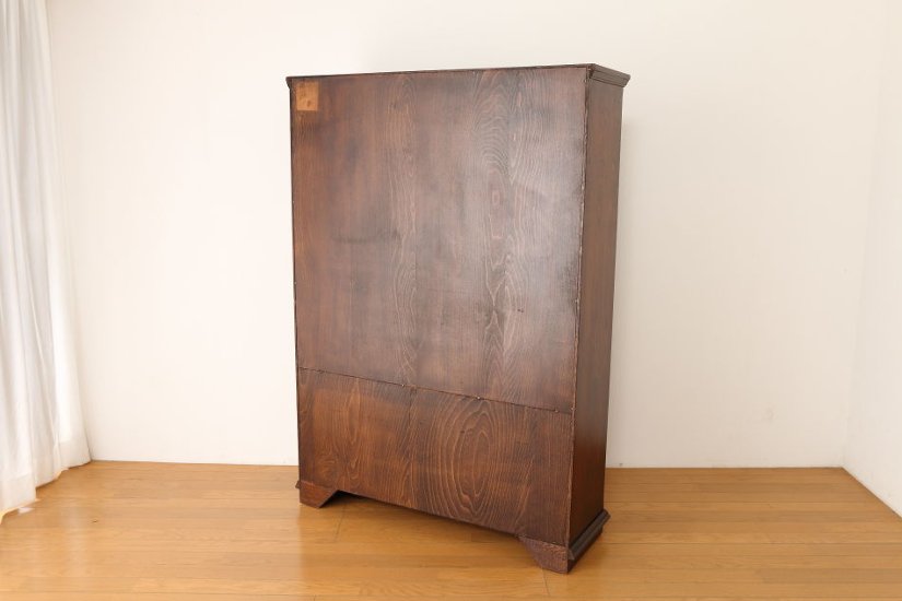 Oak leaded door bookcase画像