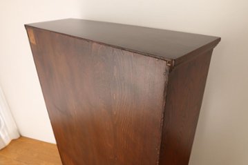 Oak leaded door bookcase画像