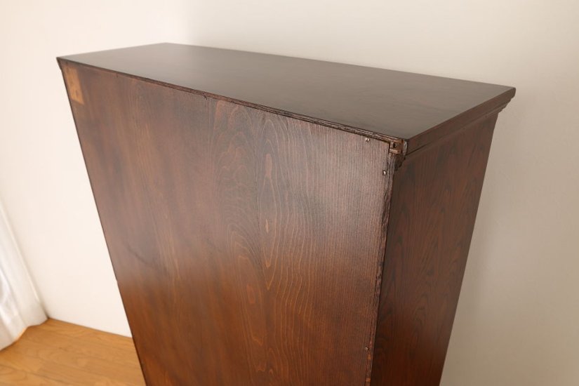 Oak leaded door bookcase画像