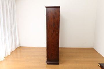 Oak leaded door bookcase画像