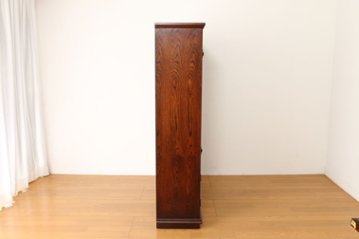 Oak leaded door bookcase画像